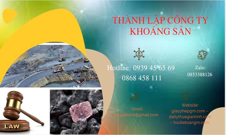 Thủ tục thành lập công ty khai thác khoáng sản tại Huyện Nhà Bè 