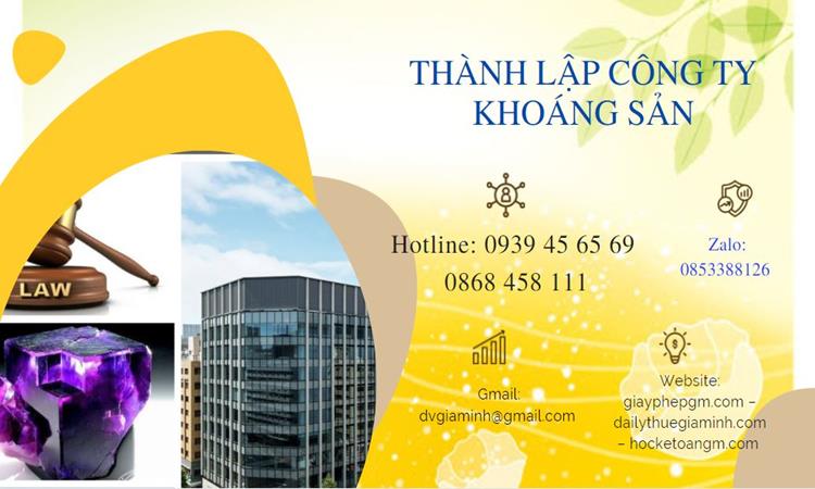 Thủ tục thành lập công ty khai thác khoáng sản tại Huyện Phù Cừ 
