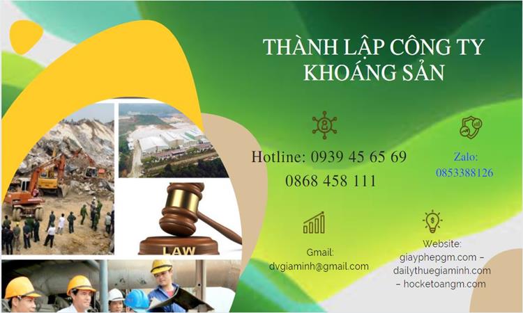 Thủ tục thành lập công ty khai thác khoáng sản tại Huyện Phú Xuyên 