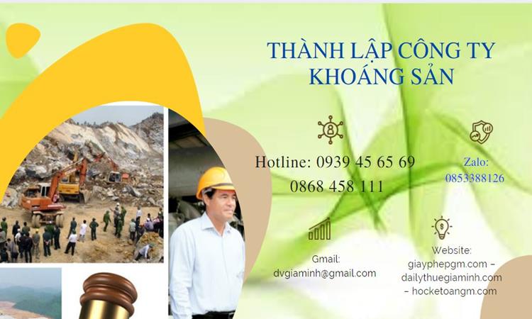 Thủ tục thành lập công ty khai thác khoáng sản tại Huyện Phúc Thọ 