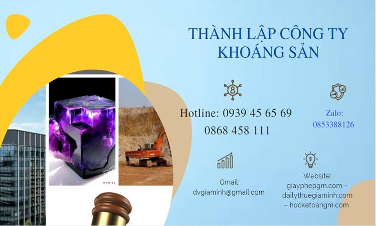 Thủ tục thành lập công ty khai thác khoáng sản tại Huyện Sóc Sơn 