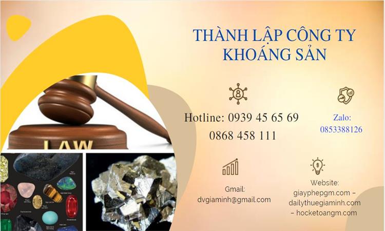 Thủ tục thành lập công ty khai thác khoáng sản tại Huyện Thanh Liêm 