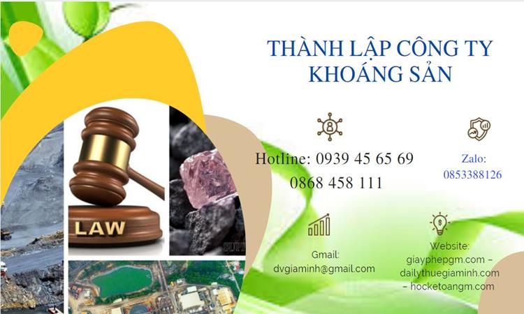 Thủ tục thành lập công ty khai thác khoáng sản tại Huyện Thanh Oai 
