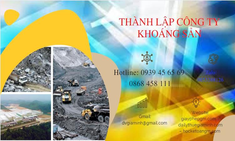 Thành lập công ty khai thác khoáng sản tại Huyện Thới Lai 