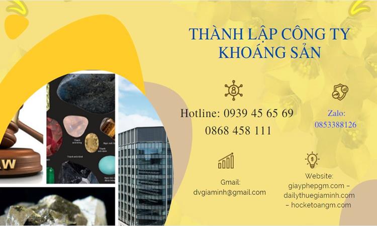 Thủ tục thành lập công ty khai thác khoáng sản tại Huyện Yên Mỹ 