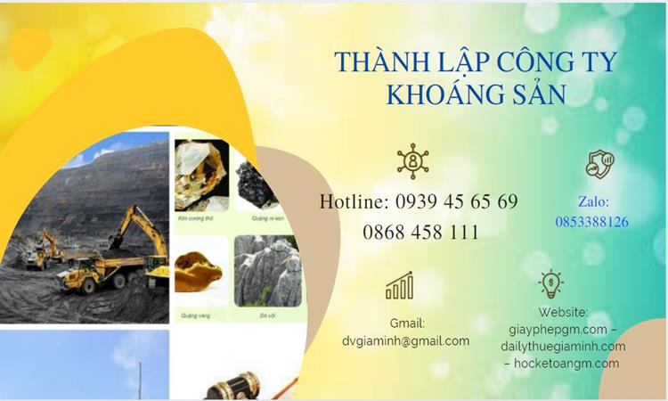 Thủ tục thành lập công ty khai thác khoáng sản tại Lạng Sơn 