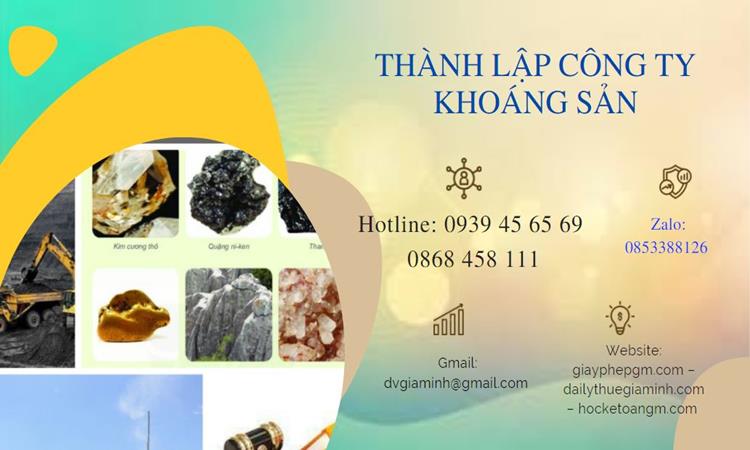 Thủ tục thành lập công ty khai thác khoáng sản tại Long An 