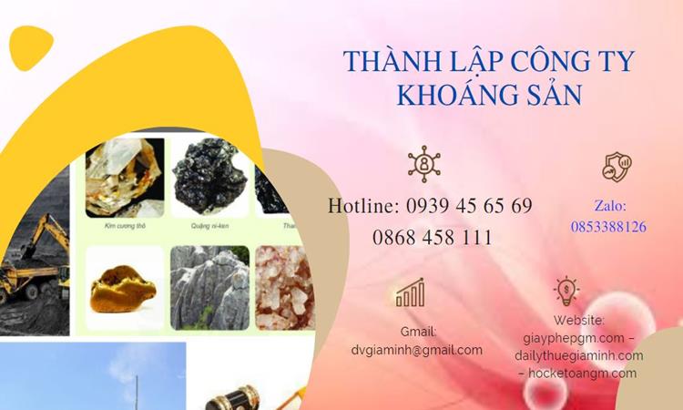 Thủ tục thành lập công ty khai thác khoáng sản tại Nam Định 