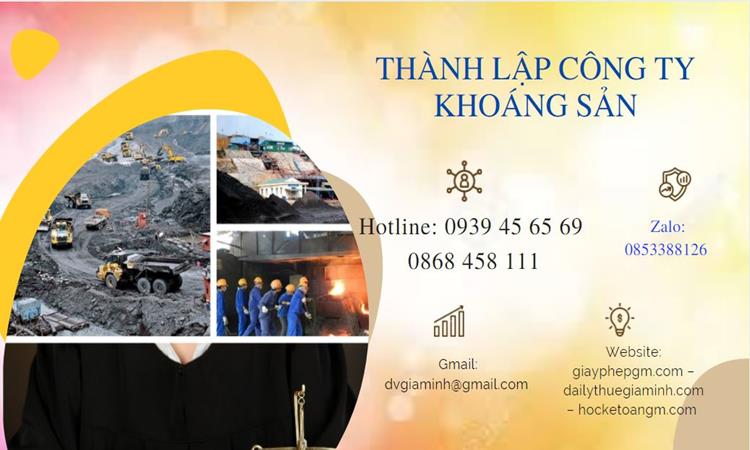 Thủ tục thành lập công ty khai thác khoáng sản tại Nghệ An 