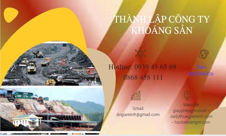 Thủ tục thành lập công ty khai thác khoáng sản tại Phú Thọ 