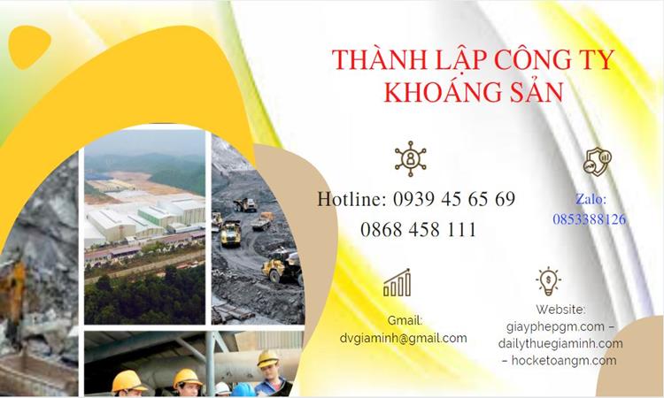 Thủ tục thành lập công ty khai thác khoáng sản tại Quận 1 