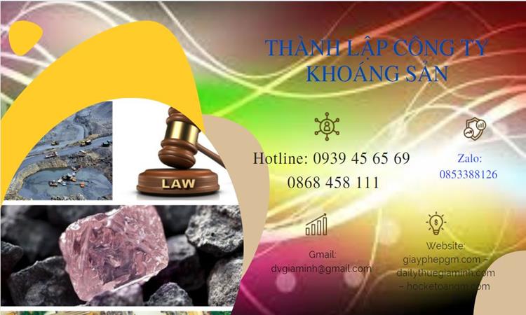 Thủ tục thành lập công ty khai thác khoáng sản tại Quận 10 