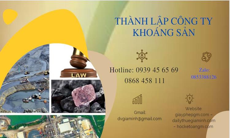 Thủ tục thành lập công ty khai thác khoáng sản tại Quận 11 