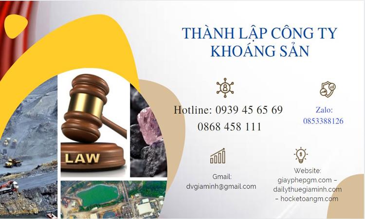 Thủ tục thành lập công ty khai thác khoáng sản tại Quận 12 