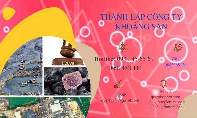 Thủ tục thành lập công ty khai thác khoáng sản tại Quận 2 