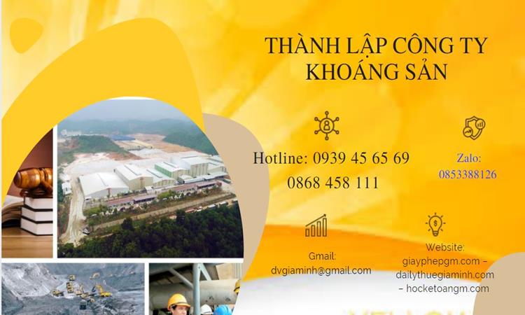 Thủ tục thành lập công ty khai thác khoáng sản tại Quận 3 