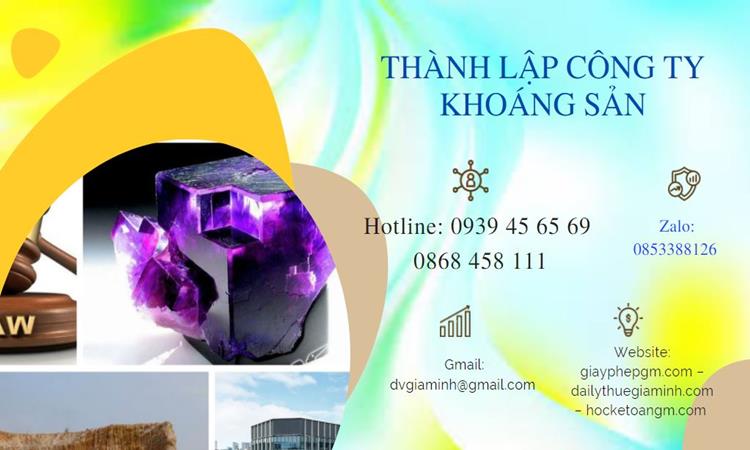 Thủ tục thành lập công ty khai thác khoáng sản tại Quận 4 