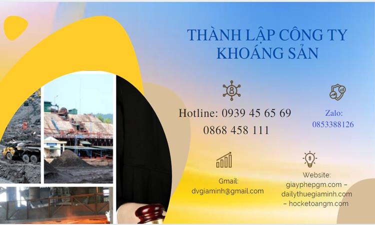 Thủ tục thành lập công ty khai thác khoáng sản tại Quận 5 