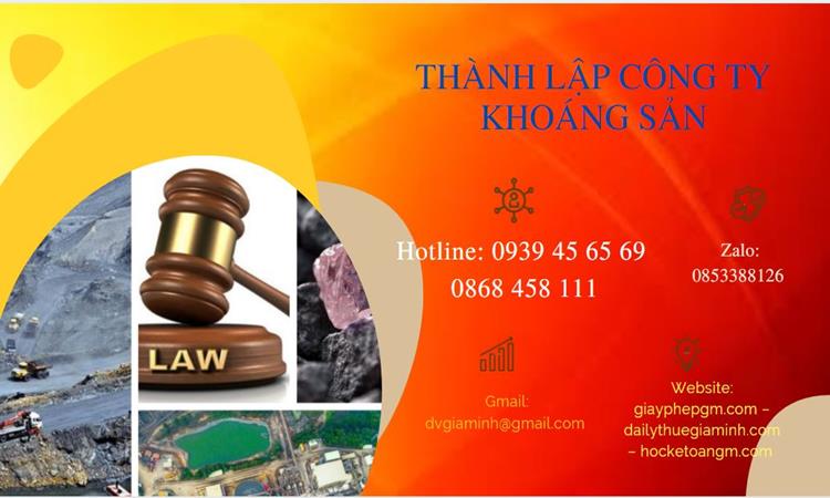 Thủ tục thành lập công ty khai thác khoáng sản tại Quận 6 