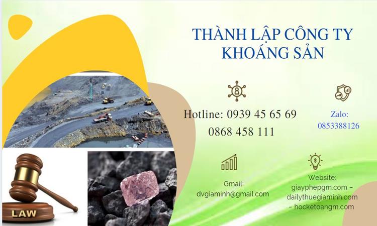 Thủ tục thành lập công ty khai thác khoáng sản tại Quận Bắc Từ Liêm 