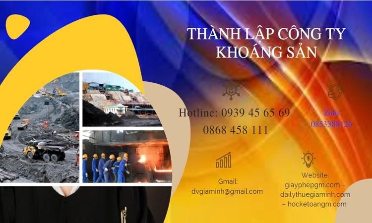 Thủ tục thành lập công ty khai thác khoáng sản tại Quận Bình Tân 