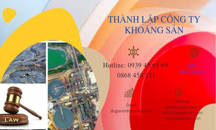 Thủ tục thành lập công ty khai thác khoáng sản tại Quận Bình Thạnh 