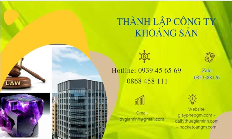 Thủ tục thành lập công ty khai thác khoáng sản tại Quận Cầu Giấy 