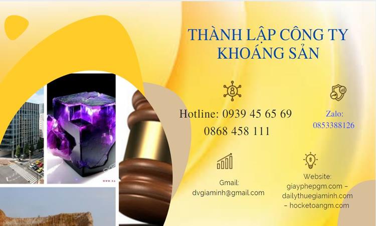 Thủ tục thành lập công ty khai thác khoáng sản tại Quận Gò Vấp 