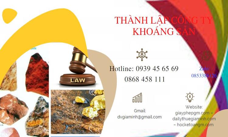 Thủ tục thành lập công ty khai thác khoáng sản tại Quận Nam Từ Liêm 