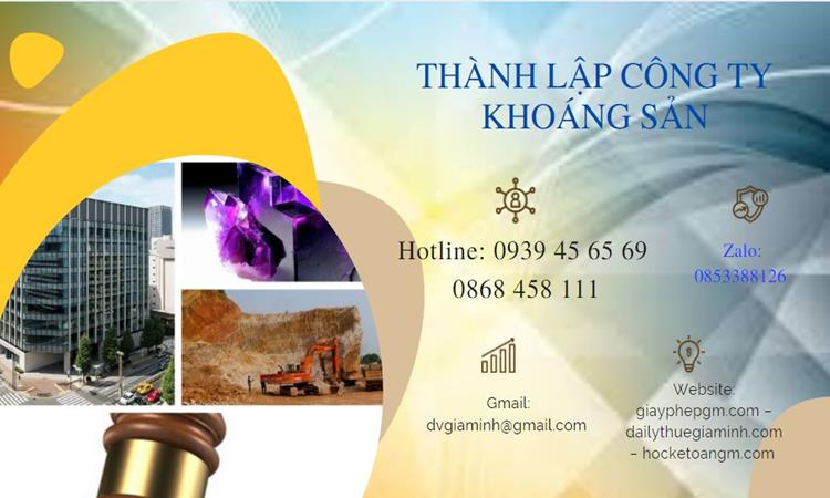 Thủ tục thành lập công ty khai thác khoáng sản tại Quận Ninh Kiều 