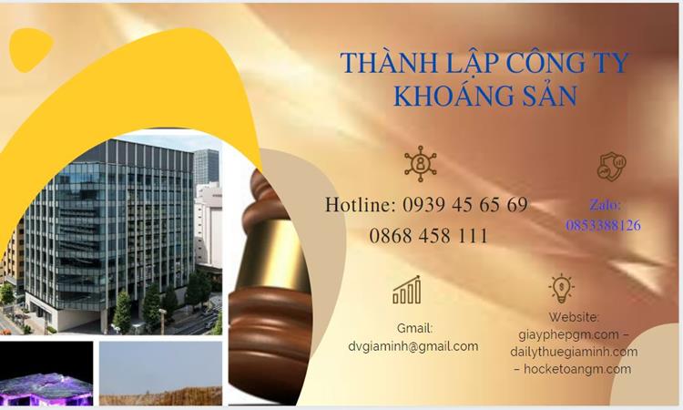 Thủ tục thành lập công ty khai thác khoáng sản tại Quận Ô Môn 