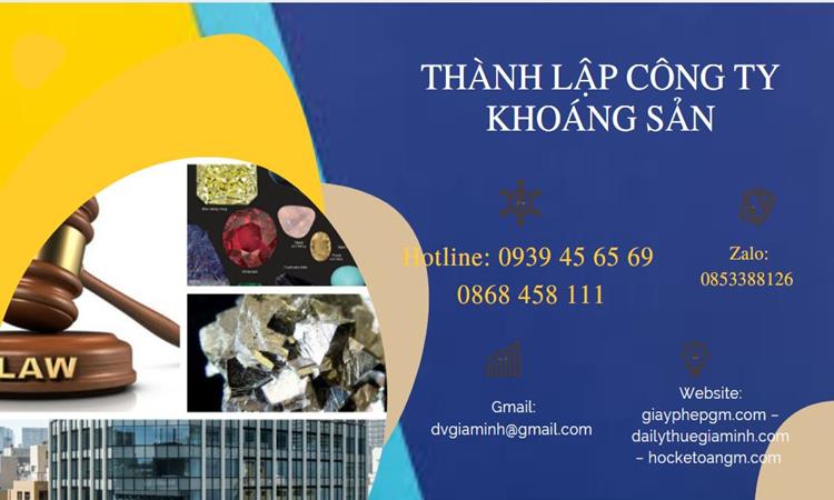 Thủ tục thành lập công ty khai thác khoáng sản tại Quận Tân Bình 
