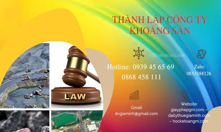 Thủ tục thành lập công ty khai thác khoáng sản tại Quận Tân Phú 