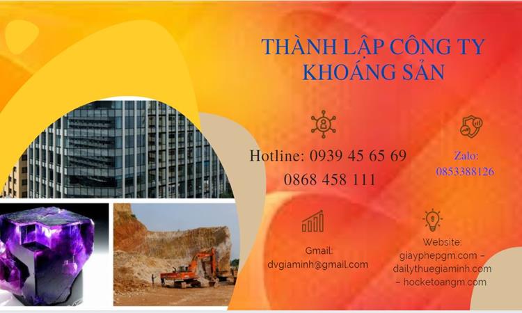 Thủ tục thành lập công ty khai thác khoáng sản tại Quận Thốt Nốt 