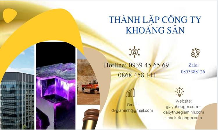 Thủ tục thành lập công ty khai thác khoáng sản tại Quận Thủ Đức 