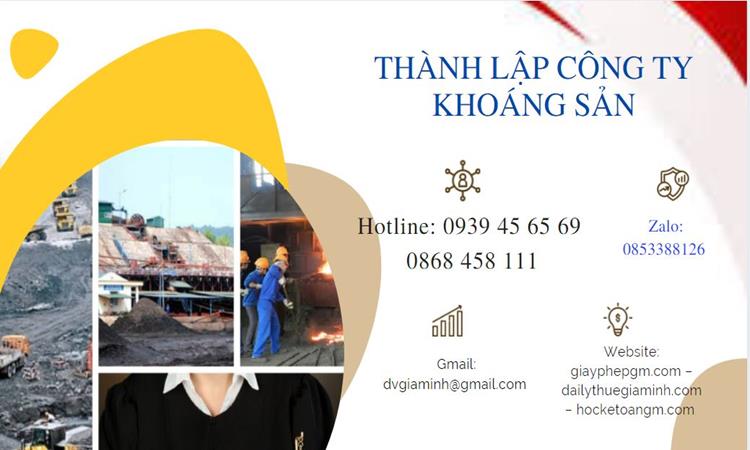 Thủ tục thành lập công ty khai thác khoáng sản tại Quảng Bình 