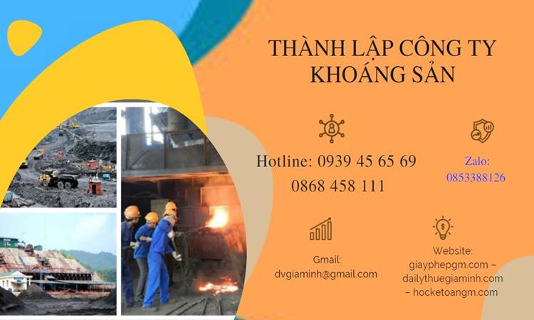 Thủ tục thành lập công ty khai thác khoáng sản tại Sơn La 