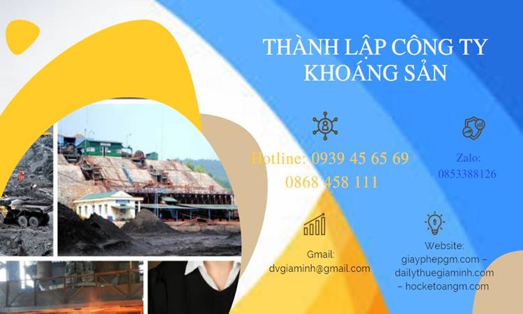 Thủ tục thành lập công ty khai thác khoáng sản tại Thái Bình 