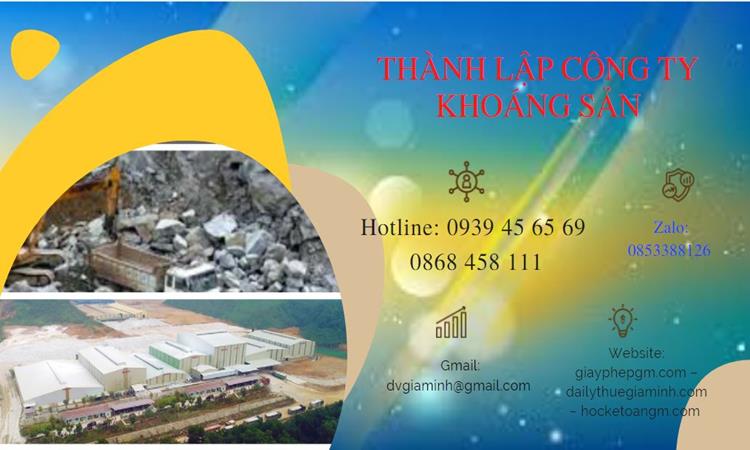 Thủ tục thành lập công ty khai thác khoáng sản tại Thành Phố Cần Thơ 