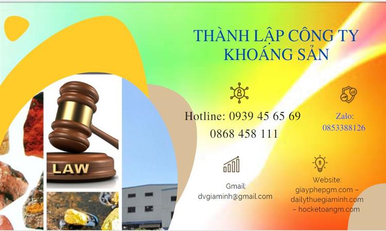 Thủ tục thành lập công ty khai thác khoáng sản tại Thành Phố Hải Phòng 