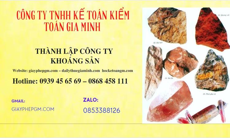 Thủ tục thành lập công ty khai thác khoáng sản tại Thành Phố Hưng Yên 