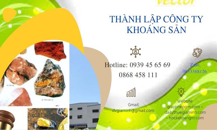 Thủ tục thành lập công ty khai thác khoáng sản tại Thị Xã Sơn Tây 
