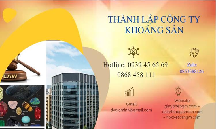 Thủ tục thành lập công ty khai thác khoáng sản tại Thừa Thiên Huế 