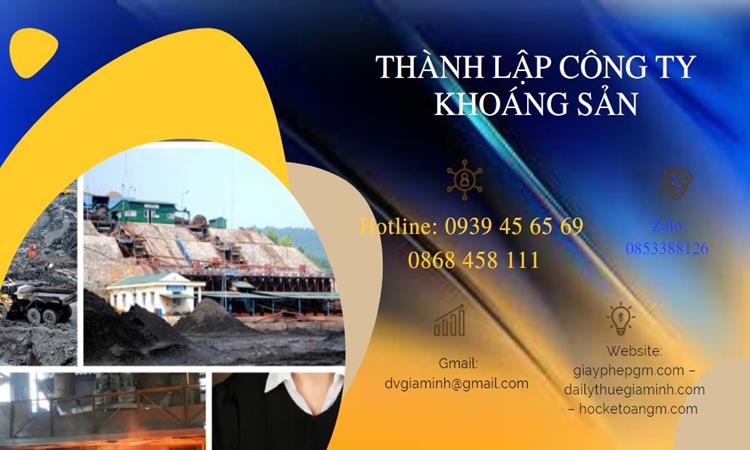 Thủ tục thành lập công ty khai thác khoáng sản tại Tiền Giang 