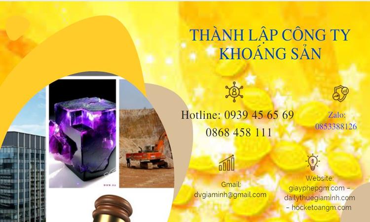 Thủ tục thành lập công ty khai thác khoáng sản tại TP Hưng Yên
