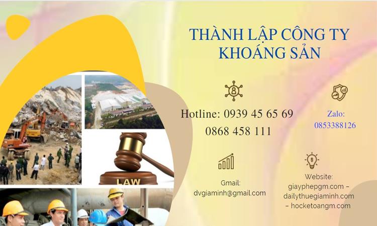 Thủ tục thành lập công ty khai thác khoáng sản tại Vĩnh Long 