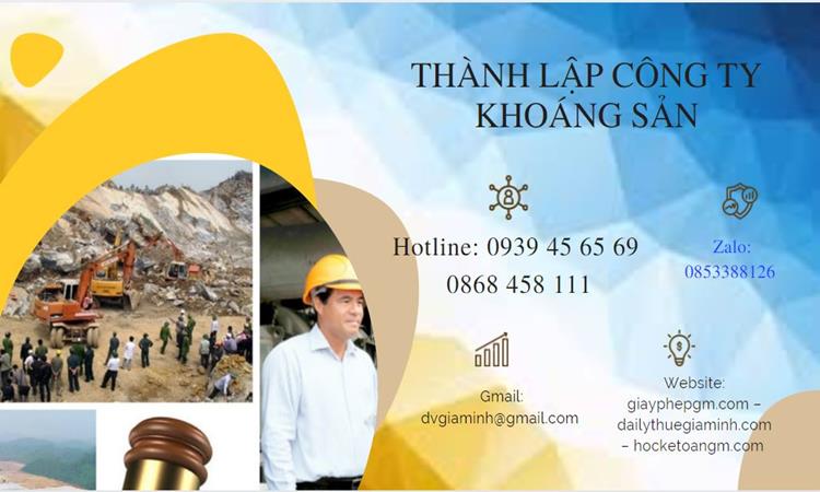 Thủ tục thành lập công ty khai thác khoáng sản tại Vĩnh Phúc 