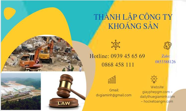 Thủ tục thành lập công ty khai thác khoáng sản tại Vũng Tàu 