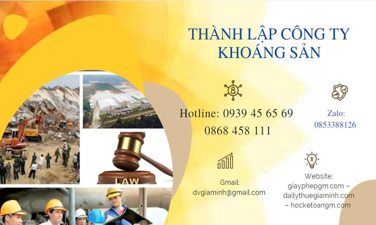 Thủ tục thành lập công ty khai thác khoáng sản tại Yên Bái 