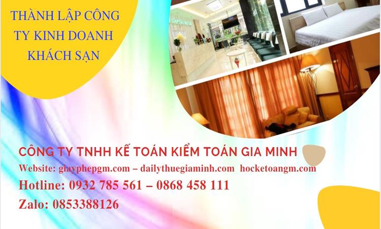 Thủ tục thành lập công ty kinh doanh khách sạn tại Bạc Liêu  
